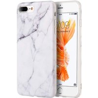 BasicPlus iPhone 8+-skal - vit marmor