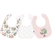Kikka Boo Cotton Bibs Set - Savanna Pink - 3 st