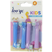 Lov'yc Kids Princess tandborsthuvuden för eltandborste Soft - 4 st