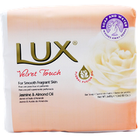 Lux Velvet Touch Jasmine & Almond Oil Tvålpaket - 3 x 80 g