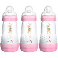 MAM 260ml 2+mdr Anti-Colic Flaska - 3-pack Rosa