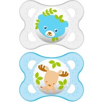 MAM Nature 0+ månaders napp Blå - 2 st