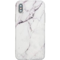 BasicPlus iPhone X/Xs-skydd - vit marmor