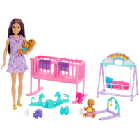 Mattel Barbie Skipper Babysitter Doll with Nursery Playset