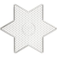 Creotime Transparent stjärnpärlplatta - 15x15cm