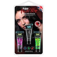 PaintGlow Fright Fest Chunky Glitter Body Gel - 3 st