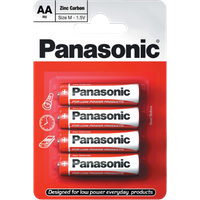 Panasonic Zink-kol 4xAA-batterier