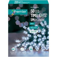 Premier 50 LED batterivit ljuskedja - 5 meter