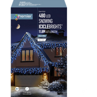 Premier 480 LED-ljuskedja Snöflinga - 11 8m