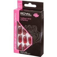 Royal Konstgjorda naglar Salsa Red Stiletto - 24 st.