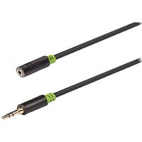König Stereo Audio förlängningskabel svart - 1 meter