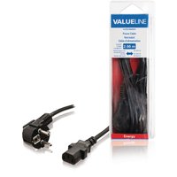 Valueline Strömkabel Schuko Vinklad - 2 meter