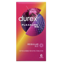 Durex Pleasure Me Ribbed And Dotted Condoms 6 Pack