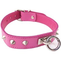 Rouge Garments Pink Studded O-Ring Studded Collar