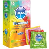 Skins Four Fun Flavours Condoms 16 Pack