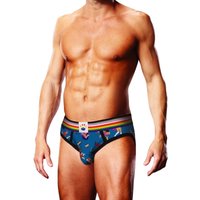 Prowler Pixel Art Gay Pride Collection Brief Blue Rainbow, XS