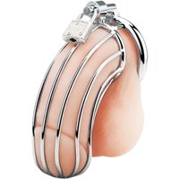 Blue Line Prisoner Cock Cage Silver