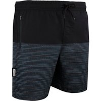 Herren Badehose mit Muster Streifen Grün Schwarz