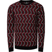 80er-Design Feinstrick Rundhals-Pullover