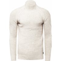 Grobstrick Einfarbiger Stehkragen-Pullover
