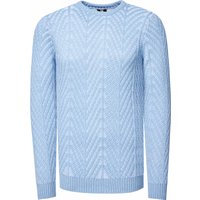 Grobstrick mit Muster Rundhals-Pullover