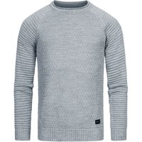 Schwerer Biker Grobstrick Rundhals-Pullover