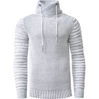 Biker Grobstrick Stehkragen-Pullover
