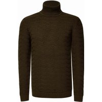 Schwerer Grobstrick Rollkragen-Pullover