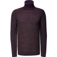 Schwerer Grobstrick Rollkragen-Pullover