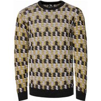 Kontrast Rundhals-Pullover