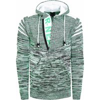 1/2 Zip Grobstrick Future Kapuzen-Pullover