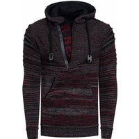 1/2 Zip Grobstrick Future Kapuzen-Pullover