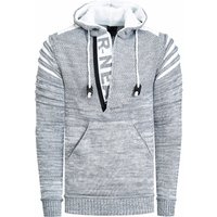 1/2 Zip Grobstrick Future Kapuzen-Pullover