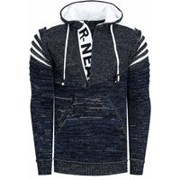 1/2 Zip Grobstrick Future Kapuzen-Pullover