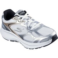 Skechers GO RUN Consistent 2.0 Volt Damen Sneaker Aus Leder In Weiß/silber/schwarz
