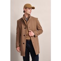 Bugatti Herren Wollmantel mit Westenfake
