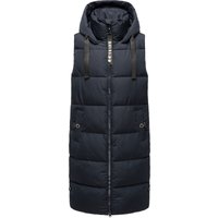 Navahoo Damen Steppweste Schnuffelchen – Lang & Stylisch mit Kapuze