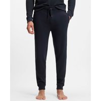 Structure Loungewear-Hosen in Dunkelblau