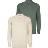 Pullover Pullover Mit Polo-Kragen 2Er-Pack