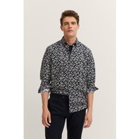 Bugatti Herren Cordhemd mit floralem Muster und im Modern Fit