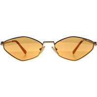 Miu Miu Oval Womens Gold Licht Orange Silber Spiegel MU 56ZS