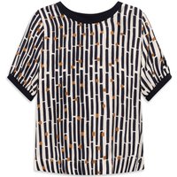 Bugatti Damen Bluse kurzarm mit grafischem Print aus 100% Viskose