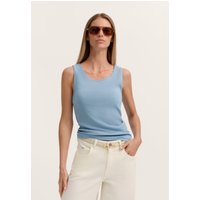 Bugatti Damen T-Shirt gerippt Jersey aus Viskosemischung
