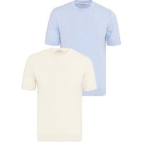 T-Shirt Basic-Strick-T-Shirt, 2Er-Pack