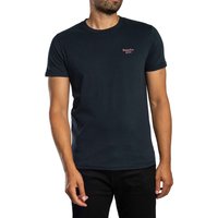 Superdry Essential Serif Logo T-Shirt, Blau