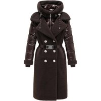 Navahoo Damen Teddymantel Kuscheltraum mit 2-in-1 Stepp-Innenteil
