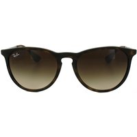 Ray-Ban Runde Damen gummierte Havanna Braun Gradient Sonnenbrille