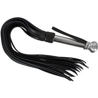 Skórzany pejcz z metalową rączką