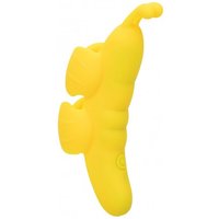 Wibrujący żółty masażer na palec
