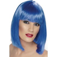 Niebieska peruka z grzywką
